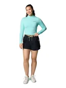 Koszulki sportowe damskie - Columbia Koszulka funkcyjna "Open Water" w kolorze turkusowym - miniaturka - grafika 1