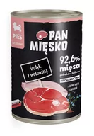 Mokra karma dla psów - PAN MIĘSKO - Karma mokra dla SZCZENIĄT indyk z wołowiną puszka 400g - miniaturka - grafika 1