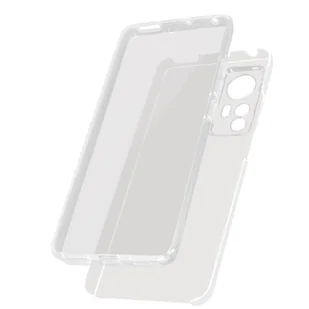 Etui 360° do Xiaomi 12 Pro z elastycznym przodem i sztywnym tyłem — przezroczyste - Etui i futerały do telefonów - miniaturka - grafika 1