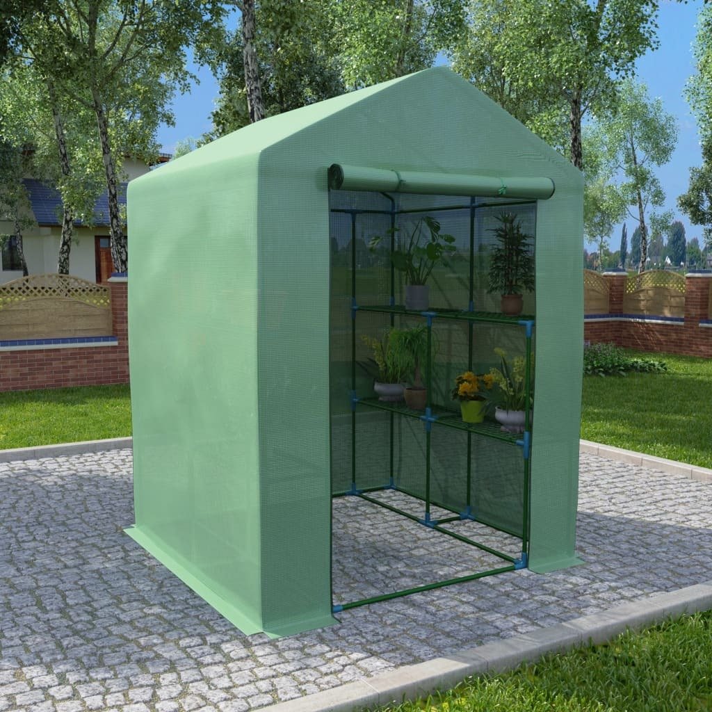 Szklarnia Prolenta Premium z półkami stalowymi 143x143x195 cm