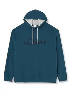 s.Oliver Bluza męska z nadrukiem logo, Niebieski zielony, 3XL - Bluzy męskie - miniaturka - grafika 1