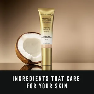 Max Factor Max Factor - MIRACLE SECOND SKIN - HYBRID FOUNDATION - Podkład nawilżający z filtrem SPF20 - 30 ml - 03 - LIGHT - Podkłady do twarzy - miniaturka - grafika 4