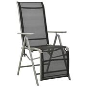 Fotele i krzesła ogrodowe - vidaXL Lumarko Rozkładane krzesło ogrodowe, textilene i aluminium, srebrne! 312196 - miniaturka - grafika 1