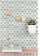 Półki do salonu - Present Time Tablica na notatki PERKY MESH, półeczki + haczyki, 52 x 35 cm - miniaturka - grafika 1