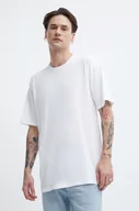 Koszulki męskie - Vans t-shirt bawełniany 3-pack męski kolor biały gładki - miniaturka - grafika 1