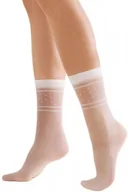 Skarpetki damskie - Gabriella 1198 Nebi bianco uni skarpetki damskie - miniaturka - grafika 1