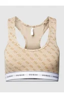 Biustonosze - Biustonosz typu bralette ze wzorem na całej powierzchni model CARRIE - Guess - miniaturka - grafika 1