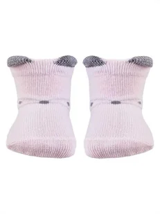 Stopki wzorowane z uszkami 3D, dziewczynka, różowy, Be Snazzy r.18/20 - Skarpetki damskie - miniaturka - grafika 1