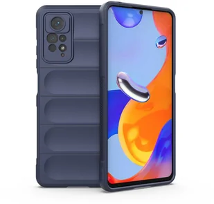 Magic Shield Case etui do Xiaomi Redmi Note 11 Pro elastyczny pancerny pokrowiec ciemnoniebieski - Etui i futerały do telefonów - miniaturka - grafika 1