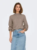 Swetry damskie - ONLY Sweter w kolorze szarobrązowym - miniaturka - grafika 1