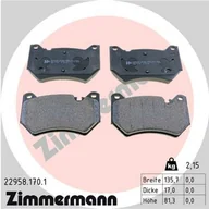 Klocki hamulcowe - Klocki hamulcowe - komplet ZIMMERMANN 22958.170.1 - miniaturka - grafika 1