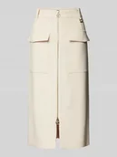 Spódnice - Spódnica midi z kieszeniami z patką - miniaturka - grafika 1