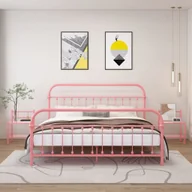 Szafki nocne - vidaXL Szafki nocne 2 szt. Różowy przezroczysty metal i szkło - Stolik nocny - Szafki nocne - Szafki nocne - Szafki nocne - miniaturka - grafika 1
