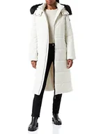 Kurtki damskie - Mexx Damska kurtka Midi Length Hooded Padded Jacket with Fake Fur Collar Parka, écru, L - miniaturka - grafika 1