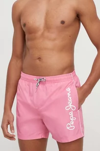 Pepe Jeans szorty kąpielowe kolor różowy - Stroje kąpielowe - miniaturka - grafika 1