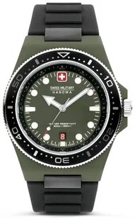 Zegarek Zestaw męski SWISS MILITARY SMWGN0001181 zielony sportowy do nurkowania - Zegarki męskie - miniaturka - grafika 1