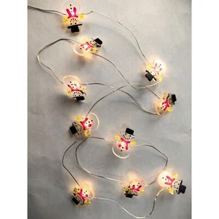 lampki 20 LED bałwanki 190 cm - Oświetlenie świąteczne - miniaturka - grafika 1