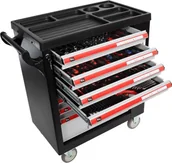 Wózki magazynowe - Wózek narzędziowy Pro-Line 2 półki 7 szuflad z wyposażeniem 33129 - miniaturka - grafika 1