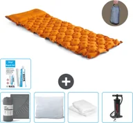 Prześcieradła - Mata kempingowa Intex - 1 osoba - 71 x 191 x 11 cm - pomarańczowa - zawiera prześcieradło - pocałunek - pompkę - zestaw naprawczy i ochraniacz na poduszkę - miniaturka - grafika 1