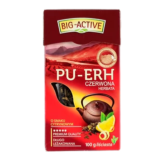 Bio-Active pu-erh lemon 100g liściasta - Herbata - miniaturka - grafika 1