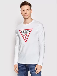 GUESS Longsleeve M2YI31 I3Z11 Biały Slim Fit - Bluzy męskie - miniaturka - grafika 1