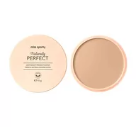 Pudry do twarzy - Miss Sporty Naturally Perfect wegański puder prasowany 002 Light 10g - miniaturka - grafika 1