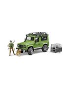 Samochody i pojazdy dla dzieci - bruder Land Rover Defender z figurką leśnika i z psem - miniaturka - grafika 1