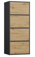 Regały - Nowoczesny regał zamykany antracyt + dąb artisan C2-L55 - miniaturka - grafika 1