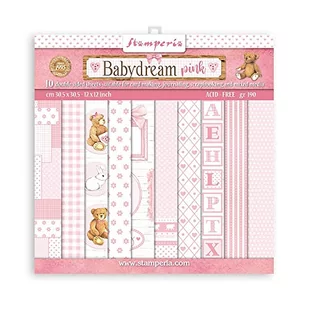 Zestaw papierów 30x30 cm Casa Babydream Pink - Scrapbooking - miniaturka - grafika 1