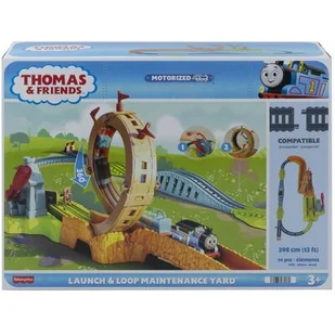 Tor FISHER PRICE Tomek i przyjaciele Epicka pętla Plac remontowy HJL20 - Pociągi dla dzieci - miniaturka - grafika 1
