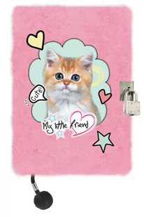 Pamiętnik z kłódką A5/96 włochacz MLF Pink Cat - Szkolne artykuły papiernicze - miniaturka - grafika 2