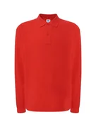 Odzież medyczna - Koszulka polo medyczna męska czerwona rękaw długi S - miniaturka - grafika 1