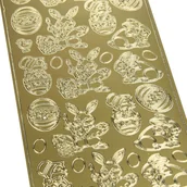 Scrapbooking - STICKERSY NAKLEJKI ozdobne złote WIELKANOC - miniaturka - grafika 1