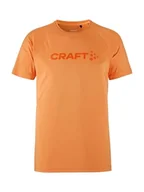 Koszulki męskie - Craft CORE Essence Logo Tee koszulka męska XXL | Sour| odzież sportowa dla mężczyzn z poliestru pochodzącego z recyklingu | zakrzywione szwy boczne | Quick Dry T-shirt męski | koszulka funkcyjna męska - miniaturka - grafika 1
