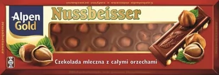 Alpen Gold Nussbeisser Gold Czekolada mleczna z całymi orzechami laskowymi 220 g - Czekolada - miniaturka - grafika 1