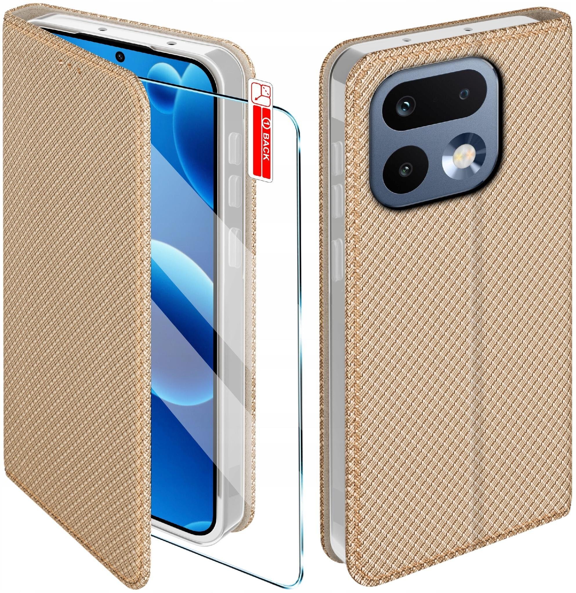 krainaGSM Etui Magnet Do Realme 16 Pro 5G Zamykane Złote Futerał + Szkło 9H