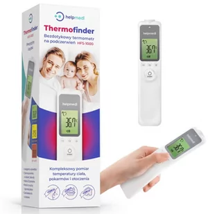 Helpmedi Termometr Helpmedi Bezdotykowy Termometr Na Podczerwień HFS-1000 Helpmedi 776428 - Termometry - miniaturka - grafika 2
