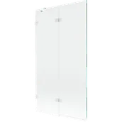 Parawany nawannowe - Mexen Lunar parawan nawannowy 2-skrzydłowy lewy 100 x 150 cm, transparent, biały - 897-100-100-20-00-L - miniaturka - grafika 1