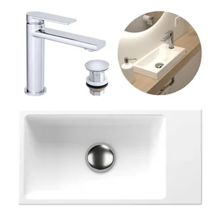 Umywalka Sora Zestaw GranMaster - biała wraz z baterią i korkiem klik klak 1szt. - Umywalki Umywalka Sora Zestaw GranMaster - biała wraz z baterią i korkiem klik klak 1szt. - Umywalki - miniaturka - grafika 1