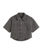 Koszule damskie - Vans Koszula Damska Natalie SS Denim Boxy Grey Wash VN000Q0YY7J1 M - miniaturka - grafika 1