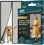 Moskitiery - NO PEST Moskitiera na Drzwi Balkonowe Magnetyczna Siatka na Komary Muchy Osy"Silent Screen" Czarna 210x100cm - miniaturka - grafika 1