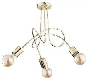 Alfa sosnowscy Żyrandol nowoczesny 3 punktowy TANGO GOLD śr. 48cm złoty 28313 - Lampy sufitowe - miniaturka - grafika 1