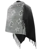 Apaszki i szaliki damskie - Szal Tkany szalik elegancka chusta w kwiaty ombre - miniaturka - grafika 1