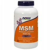 Suplementy naturalne - Now Foods MSM Metylosulfonylometan 1500 mg 200 tabletek - miniaturka - grafika 1