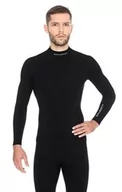 Bielizna sportowa męska - Brubeck, Koszulka termoaktywna męska z długim rękawem, Extreme Wool, czarny, rozmiar XXL - miniaturka - grafika 1