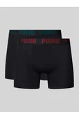 Majtki damskie - Obcisłe bokserki z elastycznym paskiem z logo w zestawie 2 szt - Puma - miniaturka - grafika 1