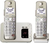 Telefony stacjonarne - Panasonic KX-TGE262GN szampan - miniaturka - grafika 1