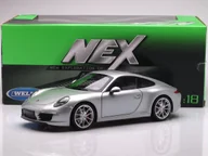 Samochody i pojazdy dla dzieci - Porsche 911 (991) Carrera S - 2012, silver Welly 1:18 - miniaturka - grafika 1