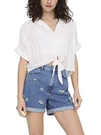 Koszulki i topy damskie - ONLY Damska koszulka Onlpaula Life S/S Tie Shirt WVN Noos - miniaturka - grafika 1