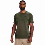 Koszulki sportowe męskie - Męska koszulka treningowa Under Armour UA HG Armour Fitted SS - khaki - UNDER ARMOUR - miniaturka - grafika 1
